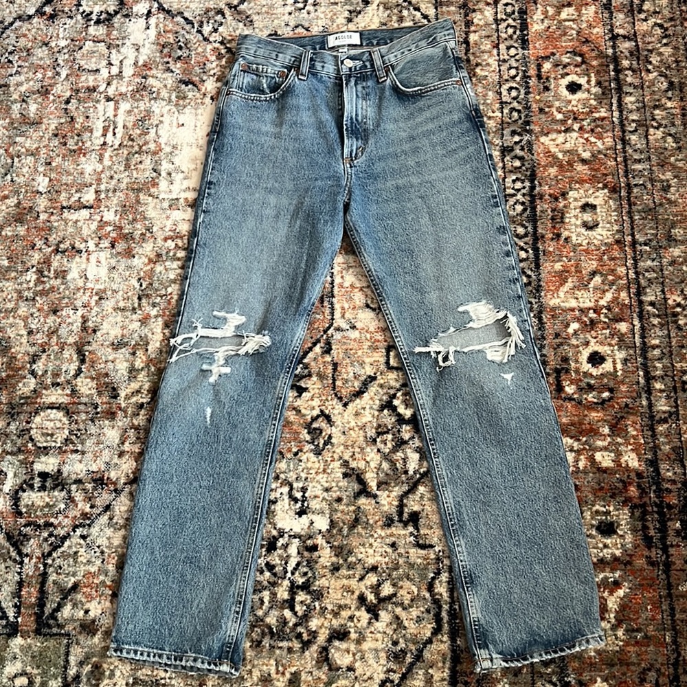 Agolde Mia Mid Rise Straight Leg sz 25